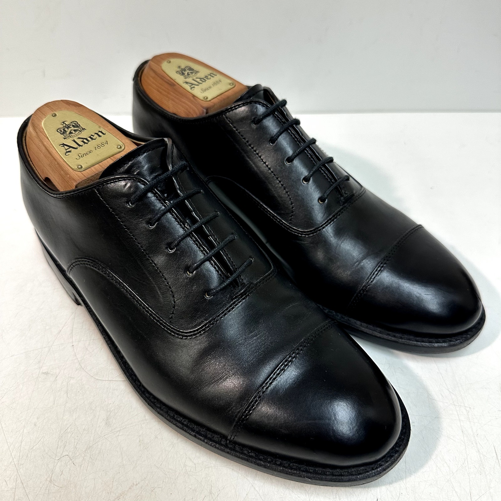 Fully Resoled Grant Stone X J. Crew Black Cap Toe Oxford Bench Made Euc 7 D — image 3 of 8